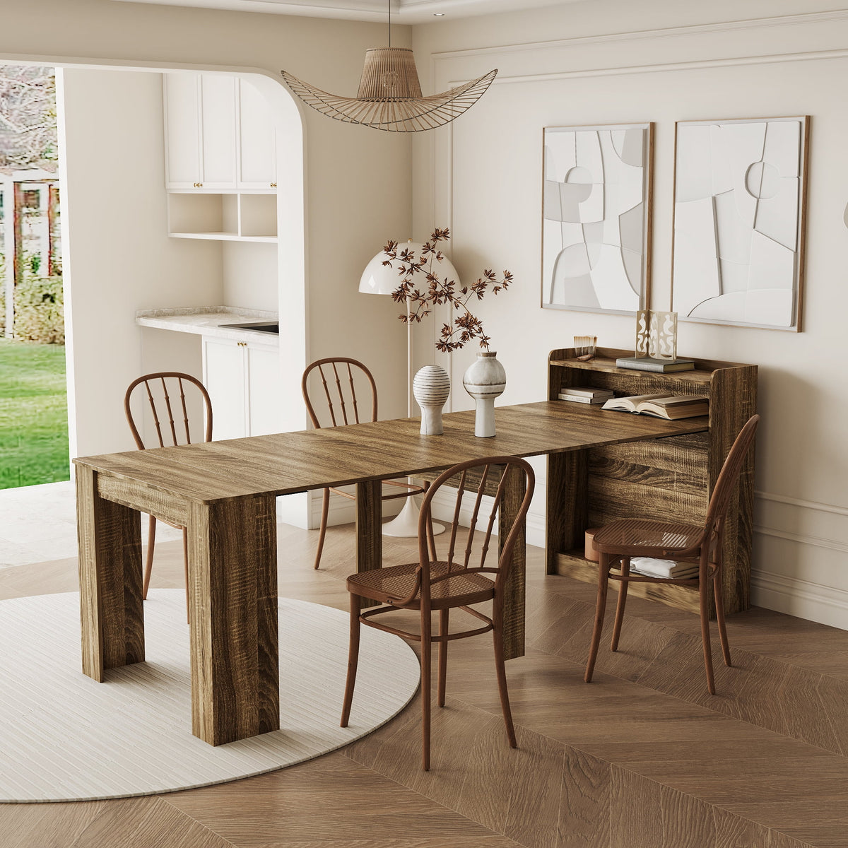 Extendable Dining Table with Storage I164