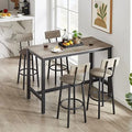 3-Piece Round Bistro Pub Dining Table and Chairs Set R721