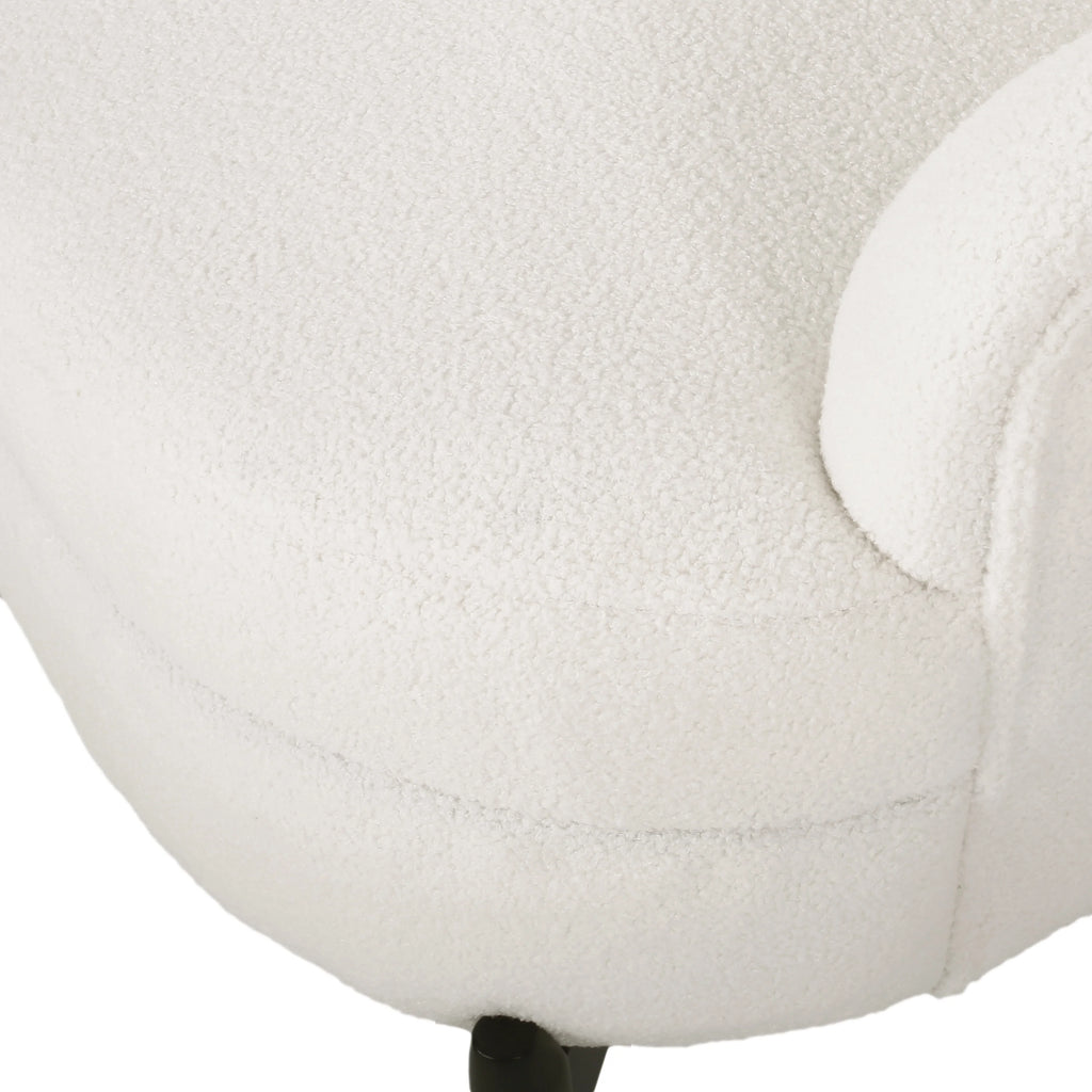 Contemporary Boucle Upholstered Club Chair T944761