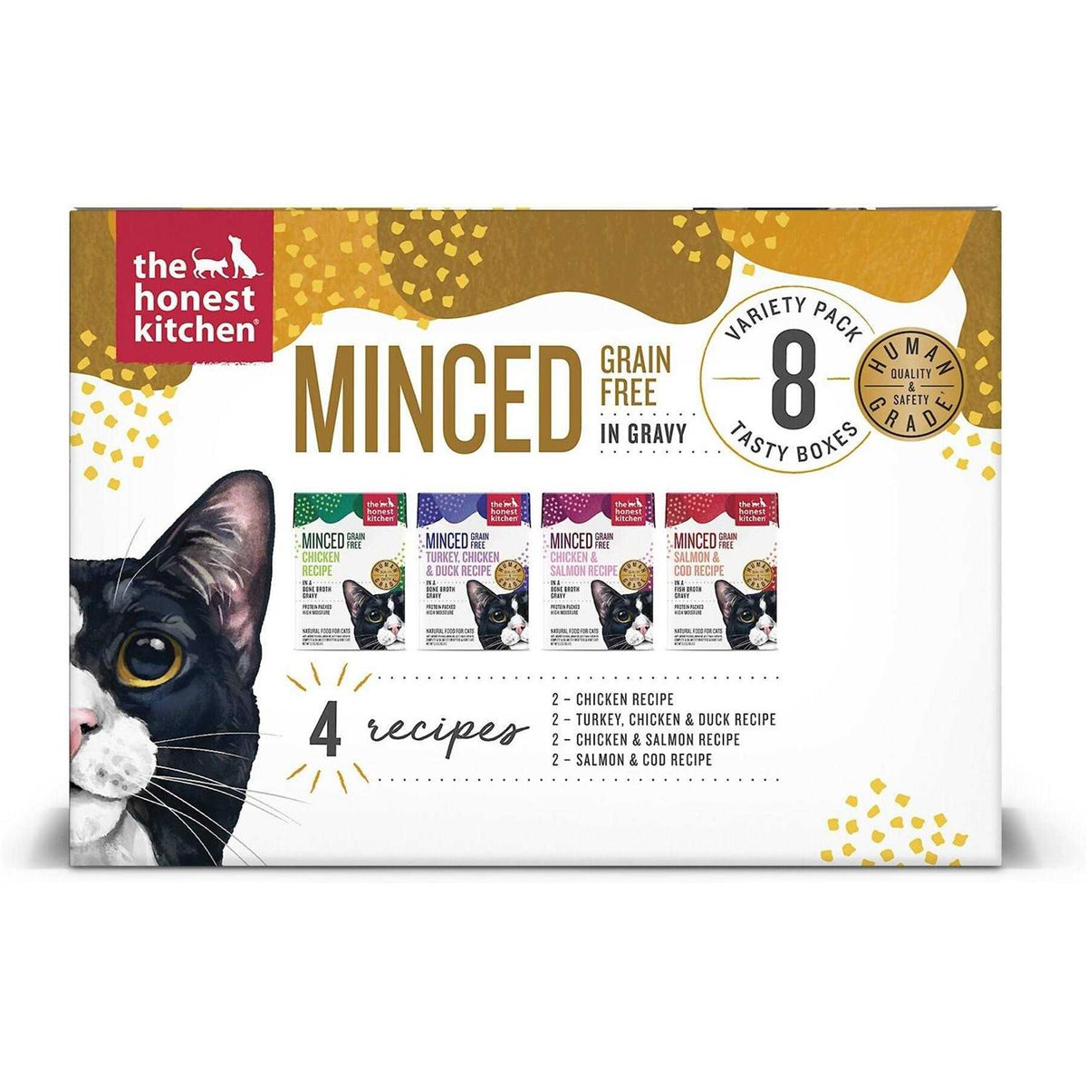 Grain Free Minced in Gravy Wet Cat Food Variety Pack H2298