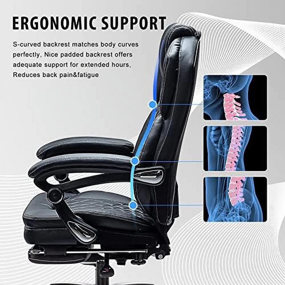 High Back Reclining Office Chair with Footrest H83344