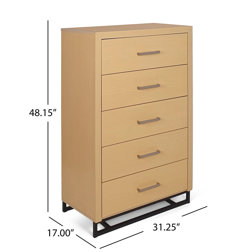 Faux Wood 5 Drawer Dresser O603933