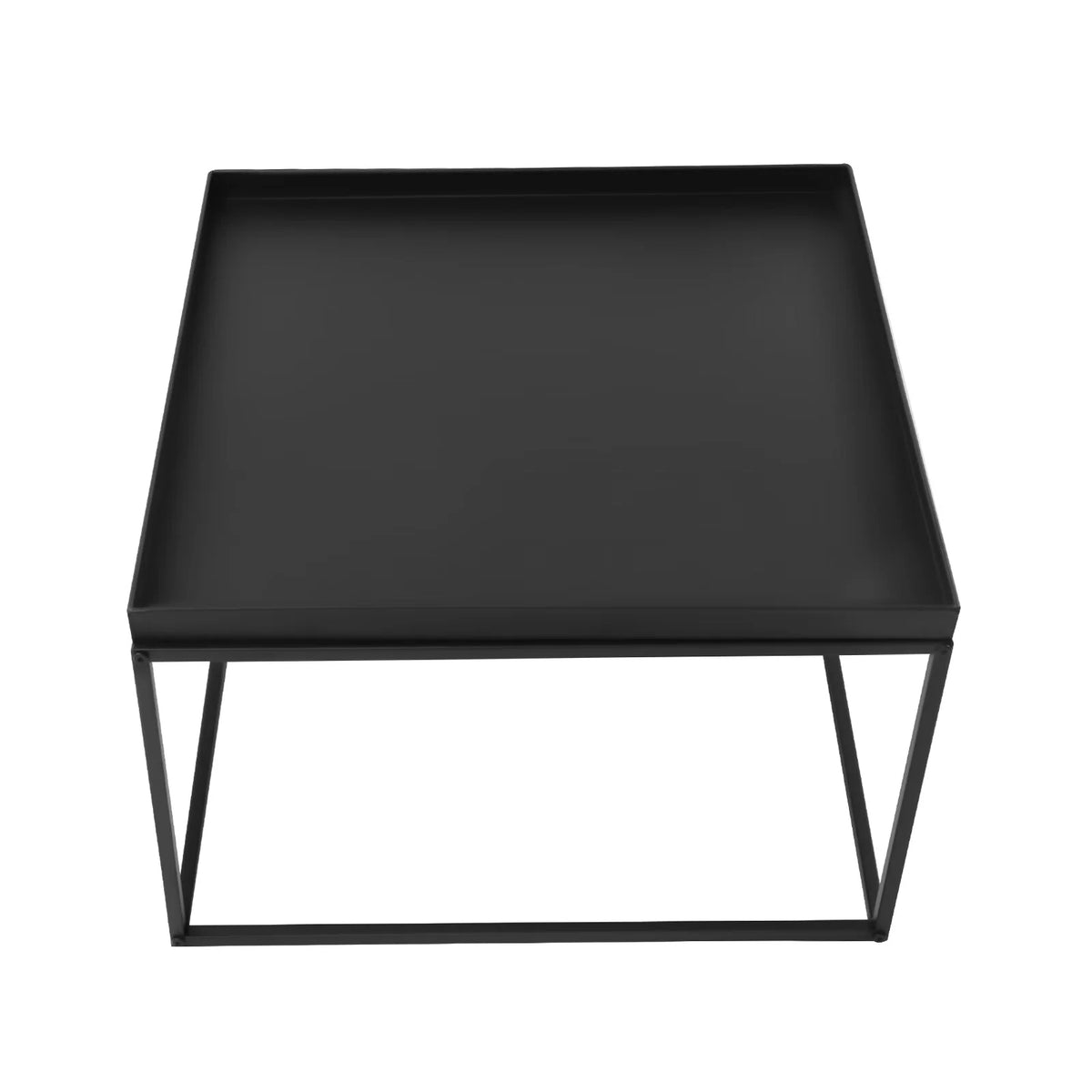 23x23x14 Inch Metal Square Coffee Table Black B723