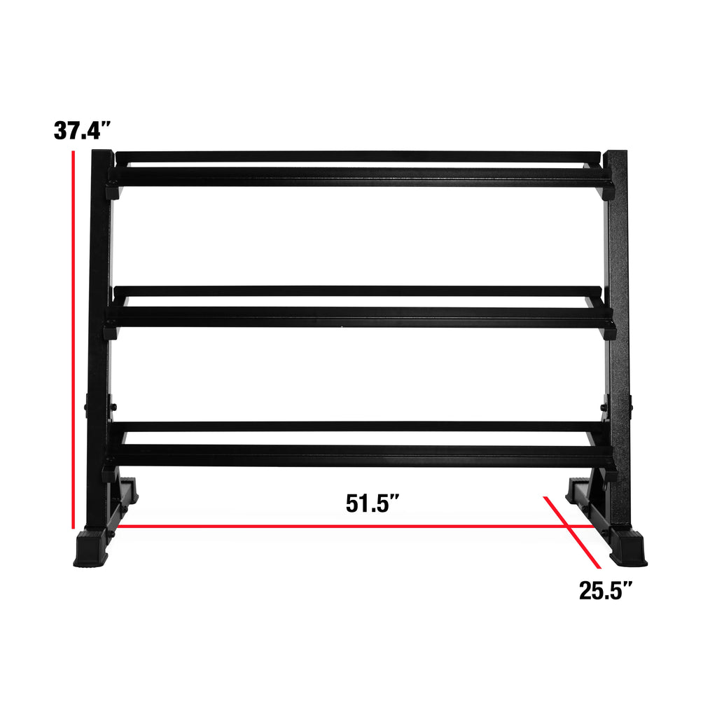 Black 3-tiered Dumbbell Storage Rack Y782
