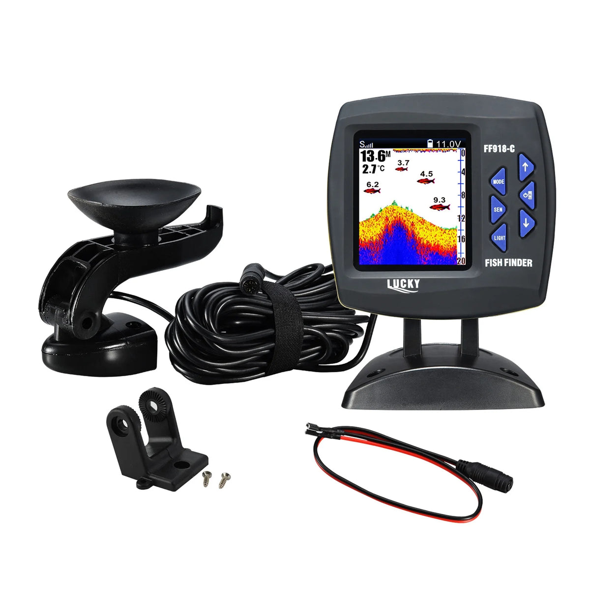 Color LCD Screen Fish Finder 590ft Water Depth H215449