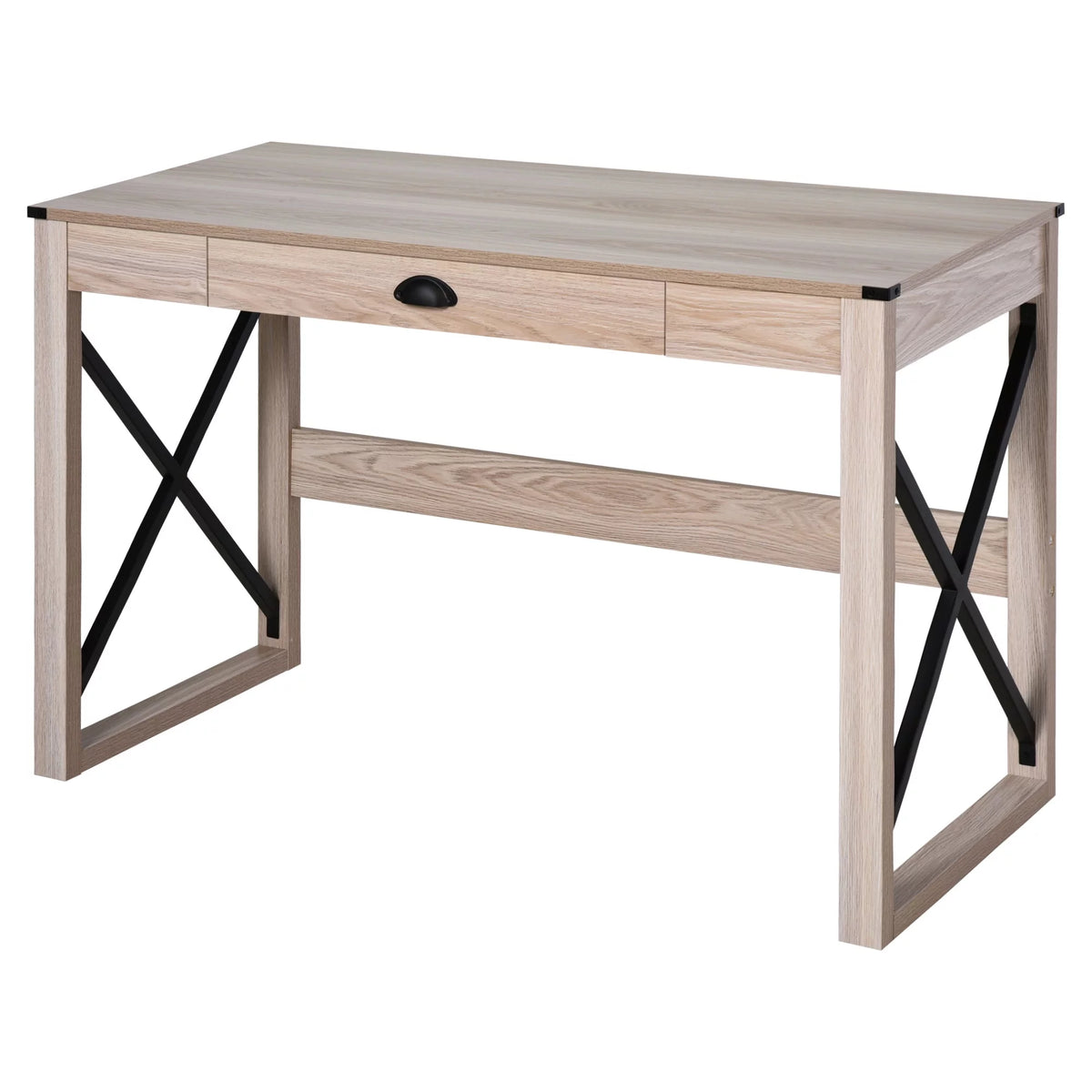 44 inch Rustic Writing Desk with Storage Drawer Y78613