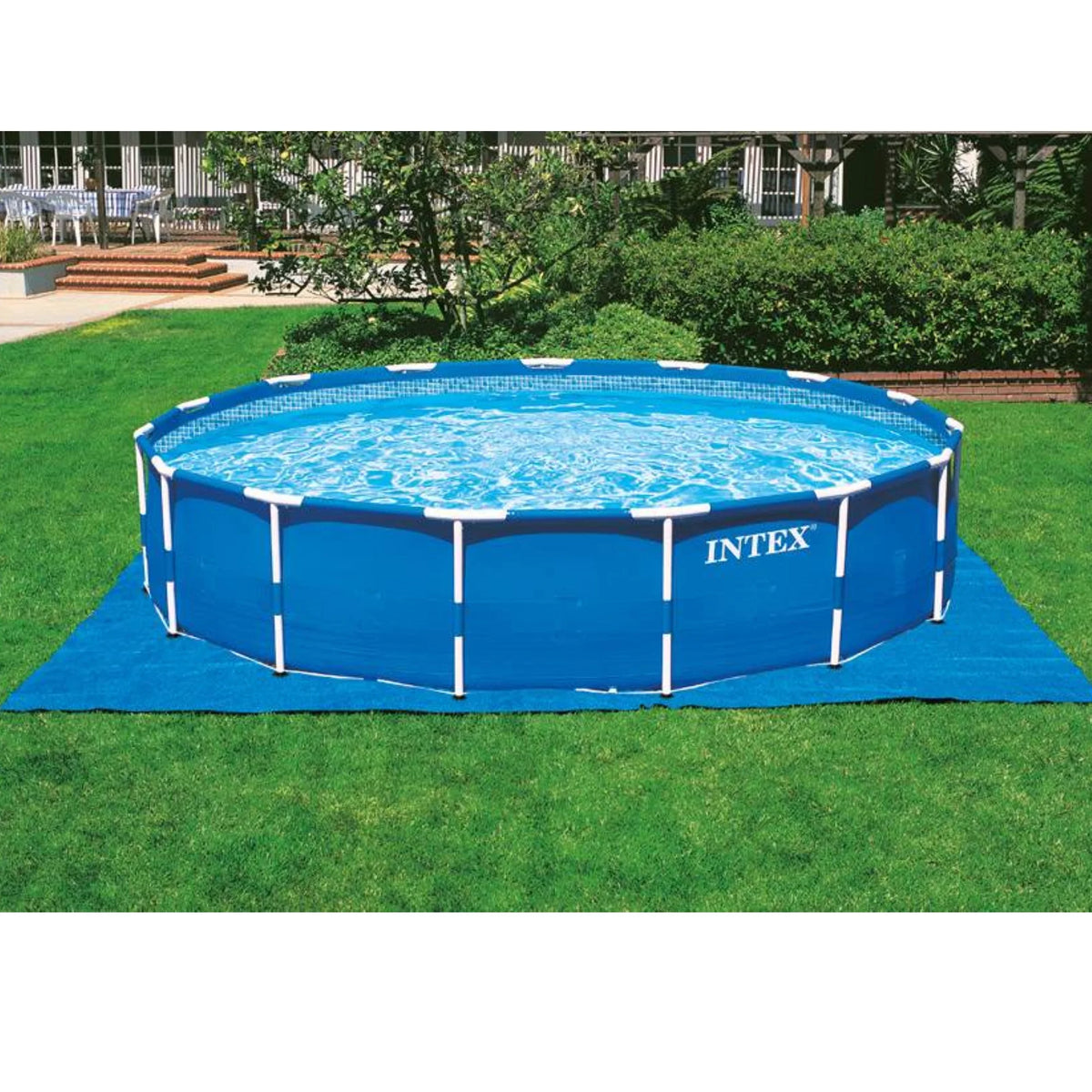 18ft x 48in Metal Frame Swimming Pool Set with Pump & Filter Q961