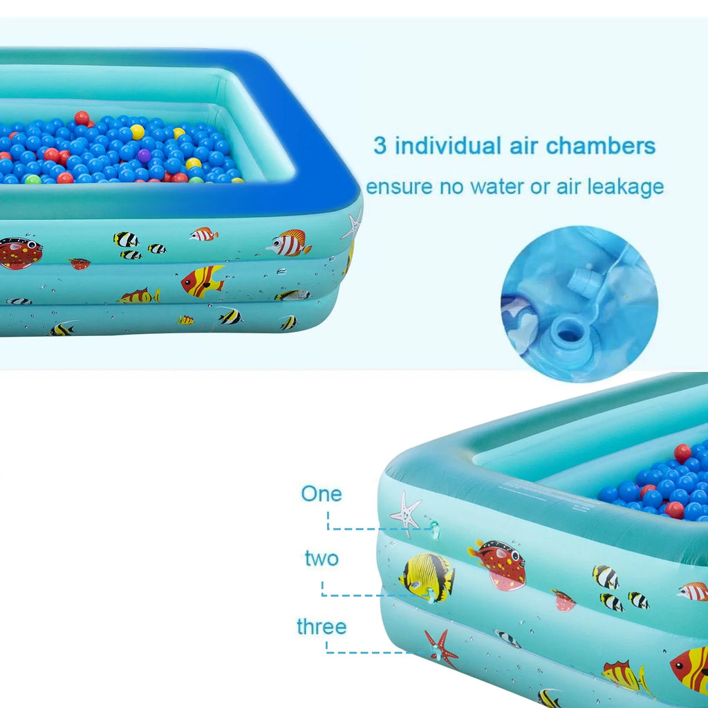 Inflatable Rectangular Family Swimming Pool T179732