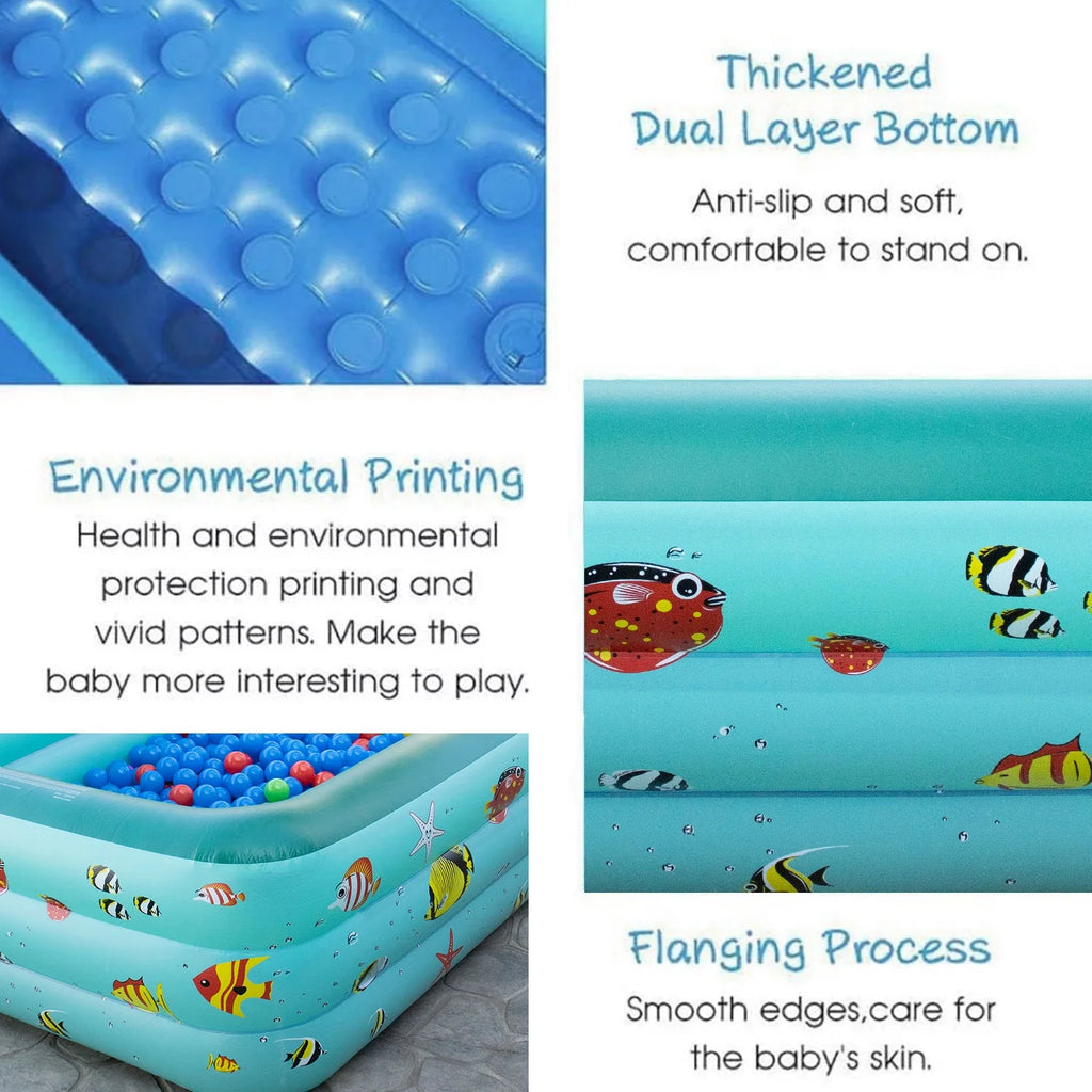 Inflatable Rectangular Family Swimming Pool T179732