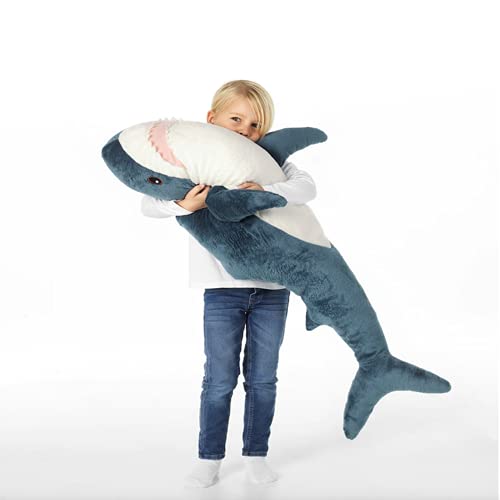 Blue 31-inch Shark Plush Toy Pillow H44356