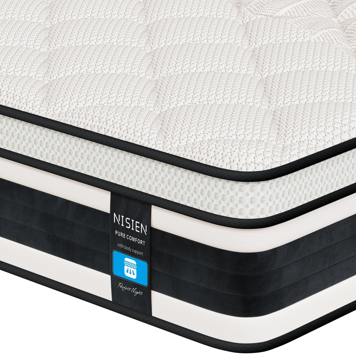 Queen Size 10 Inch Gel Memory Foam Hybrid Mattress D7859