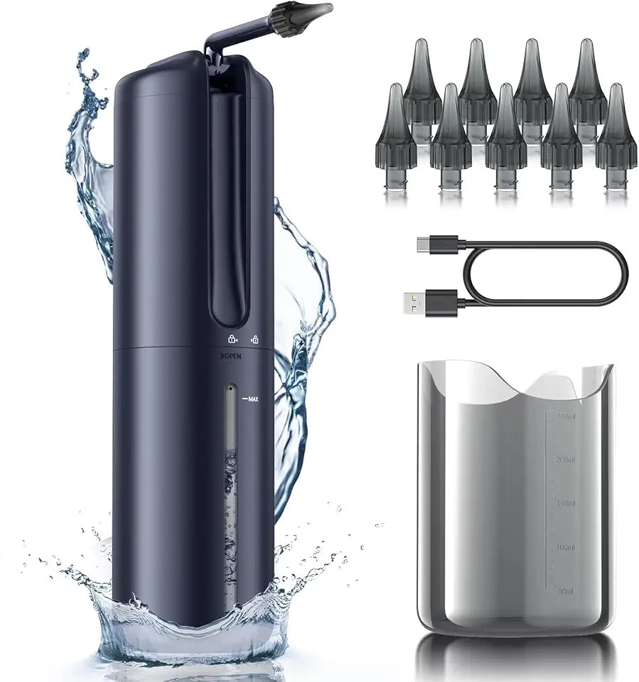 Electric Ear Cleaner Ear Irrigation Kit with 4 Pressure Settings Dark Blue U460356