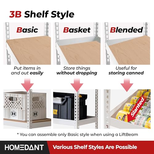 5 Tier Heavy Duty Adjustable Metal Shelving Unit J23452
