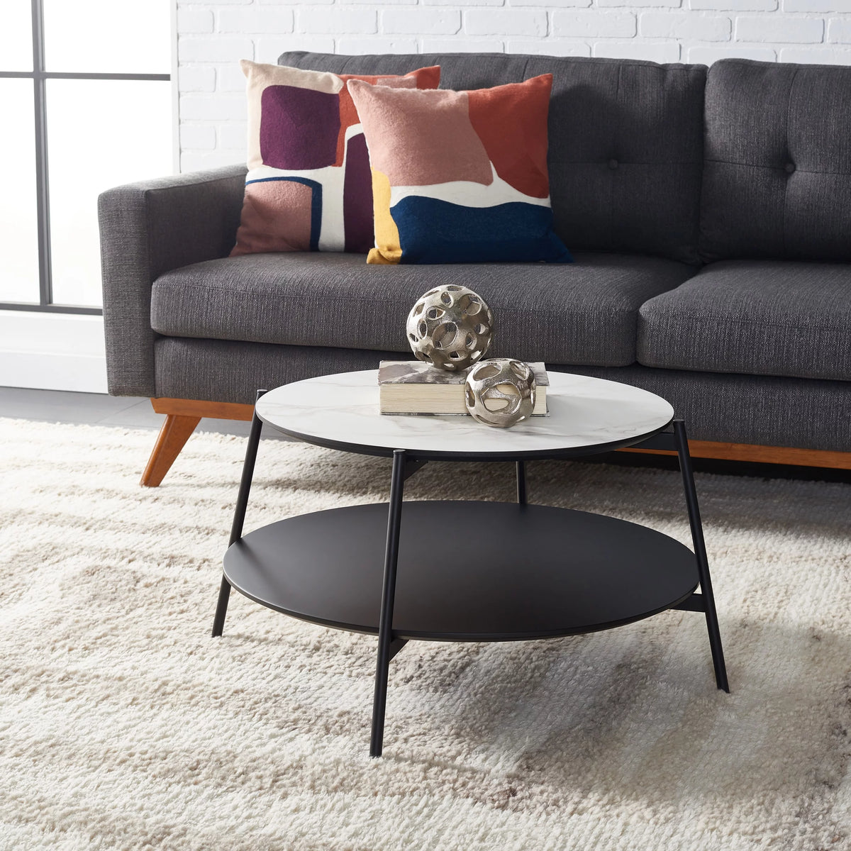 2-Tier Round Coffee Table U3767
